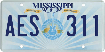 MS license plate AES311