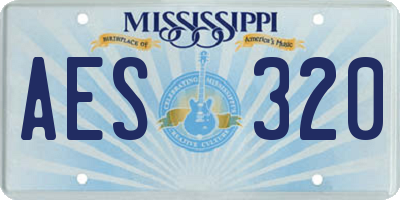 MS license plate AES320