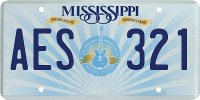 MS license plate AES321