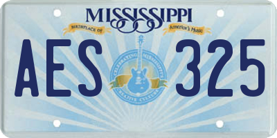 MS license plate AES325