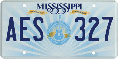 MS license plate AES327