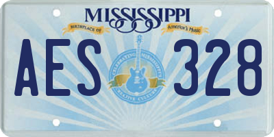 MS license plate AES328