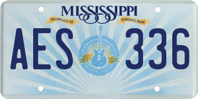 MS license plate AES336