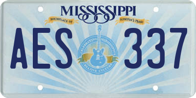 MS license plate AES337