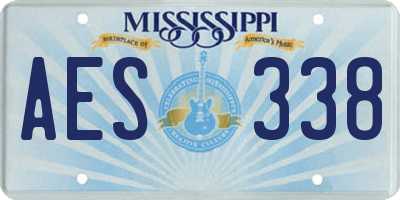 MS license plate AES338