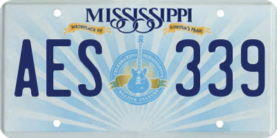 MS license plate AES339