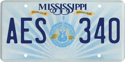 MS license plate AES340