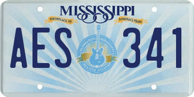 MS license plate AES341