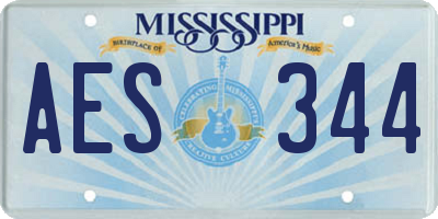 MS license plate AES344