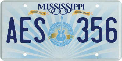 MS license plate AES356
