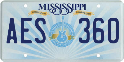 MS license plate AES360