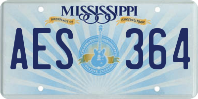 MS license plate AES364