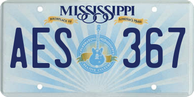 MS license plate AES367