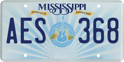 MS license plate AES368