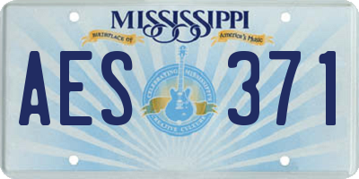 MS license plate AES371