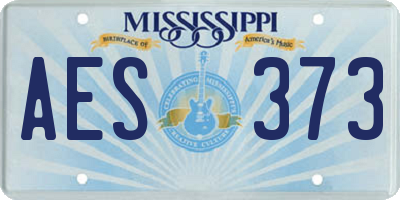 MS license plate AES373