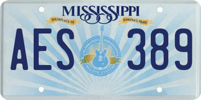 MS license plate AES389