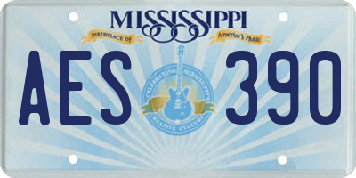 MS license plate AES390