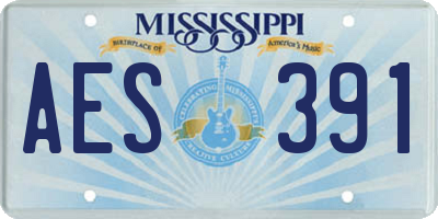 MS license plate AES391
