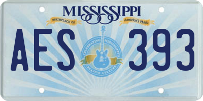 MS license plate AES393