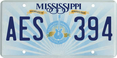 MS license plate AES394