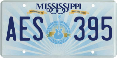 MS license plate AES395