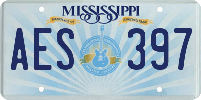 MS license plate AES397