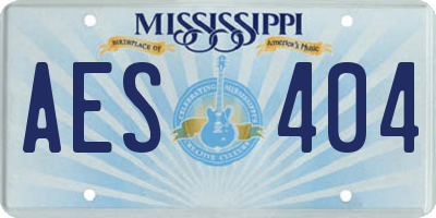 MS license plate AES404