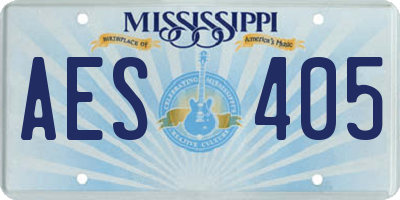 MS license plate AES405