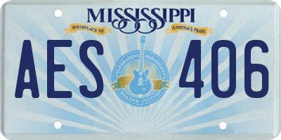 MS license plate AES406