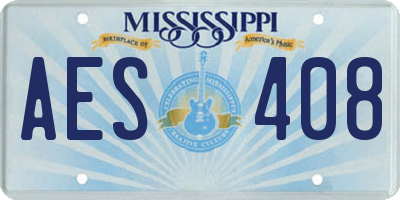 MS license plate AES408