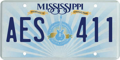MS license plate AES411