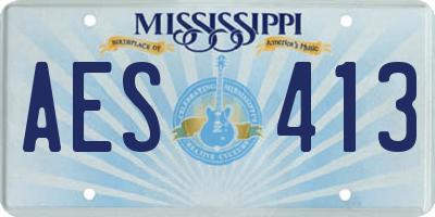MS license plate AES413
