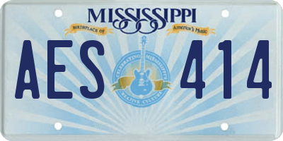 MS license plate AES414