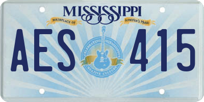 MS license plate AES415