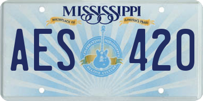 MS license plate AES420
