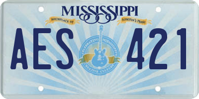 MS license plate AES421