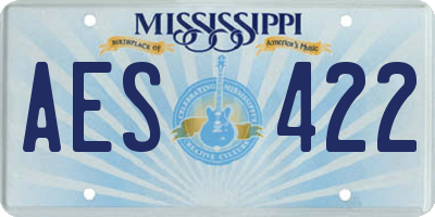 MS license plate AES422