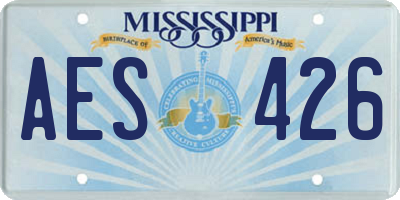 MS license plate AES426