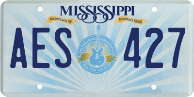 MS license plate AES427