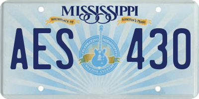 MS license plate AES430