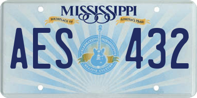 MS license plate AES432