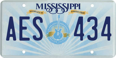 MS license plate AES434