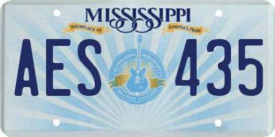 MS license plate AES435
