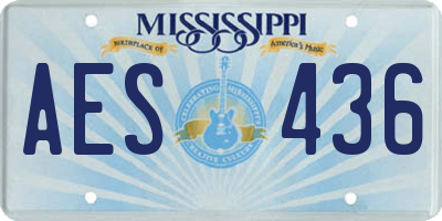 MS license plate AES436