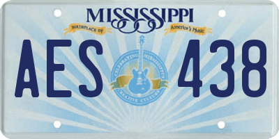 MS license plate AES438