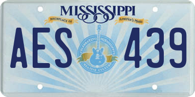 MS license plate AES439
