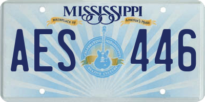 MS license plate AES446
