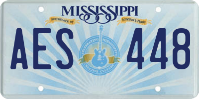 MS license plate AES448