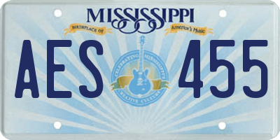 MS license plate AES455